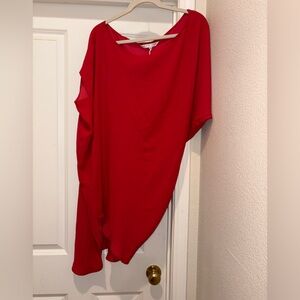 NWT Trina Turk Radiant  Asymmetrical Dress in Red, size S